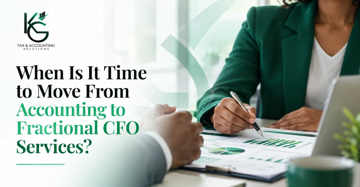 Fractional CFO reviewing financial reports with a business owner for strategic financial planning.