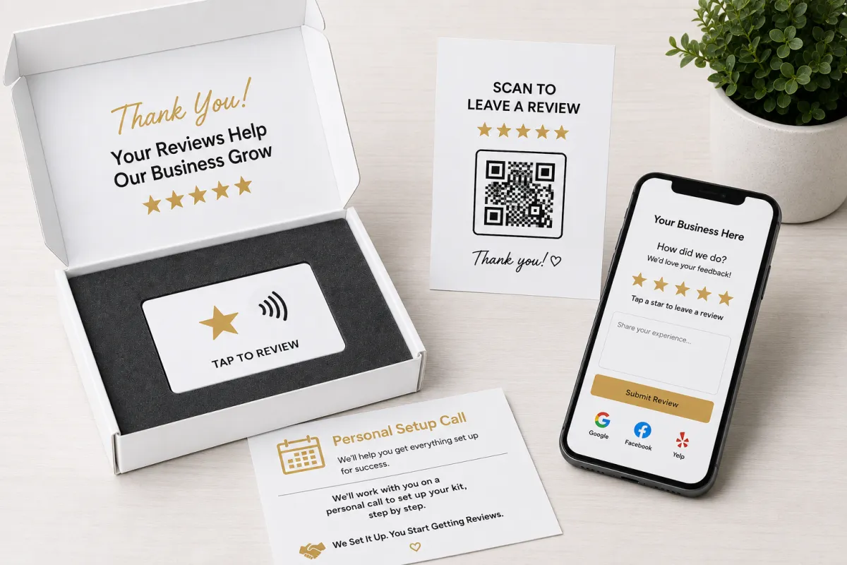 Free Google Review Starter Kit gift box