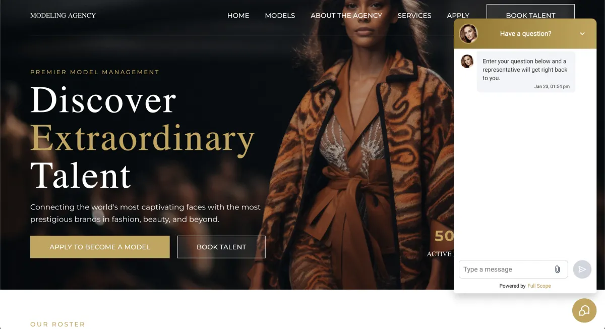 full scope small business chat widget