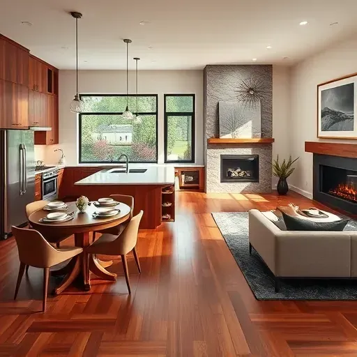 Beautifully remodeled kitchen in Aldine TX with modern cabinetry, quartz countertops, and elegant dining area.