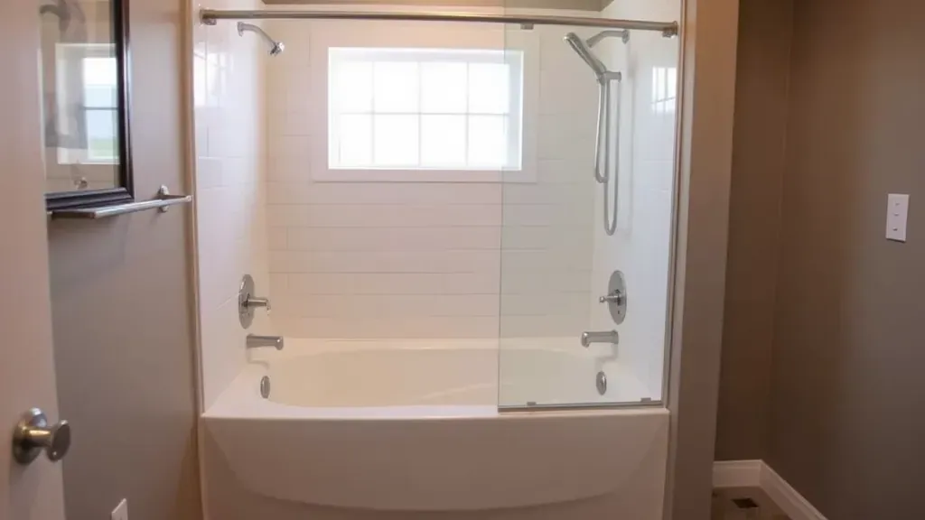 Tub-to-Shower Conversion project showcasing transformation in a bathroom in Spring TX