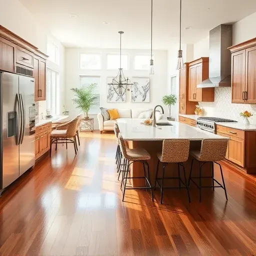 Modern Pearland TX kitchen remodel with stainless steel appliances, granite countertops, and inviting natural light.