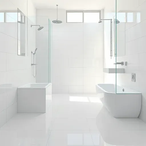 Pristine waterproofed bathroom in Spring Texas with seamless wall and floor membranes, ceramic tiles, and glossy sealant reflecting natural light