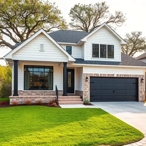 Home remodeling project in Spring TX featuring a modern interior and exterior design with lush spring foliage.