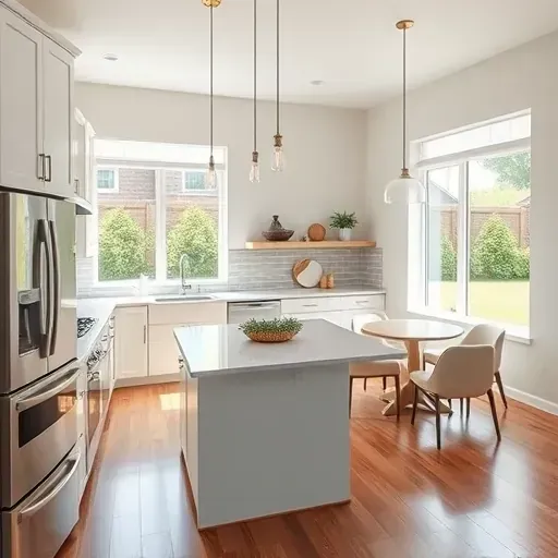 Modern Missouri City kitchen remodel with sleek appliances, quartz countertops, and elegant decor, showcasing luxury and comfort.