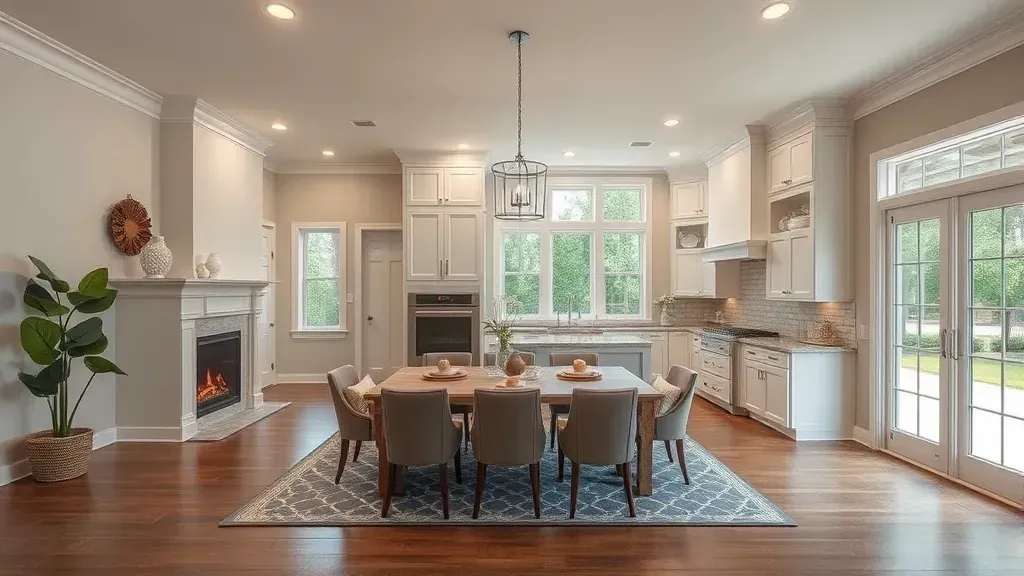 Home Remodeling in Friendswood, TX showcasing modern kitchen design and renovated living space.