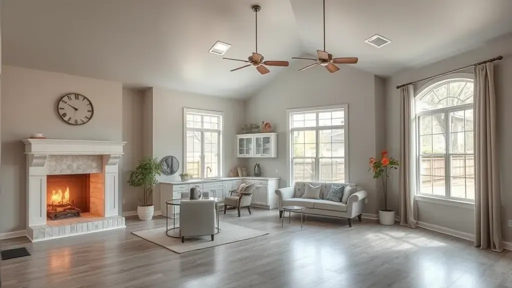 Home Remodeling in Hedwig Village, TX showcasing modern kitchen and living room designs.