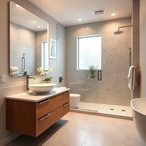 Recently remodeled bathroom in Pearland, TX with modern fixtures, walk-in shower, and elegant finishes throughout.