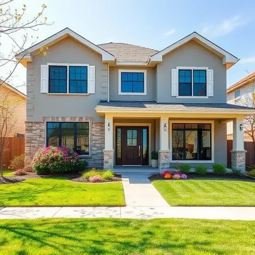 Completed home remodeling project in Spring TX showcasing modern design with fresh landscaping and inviting facade