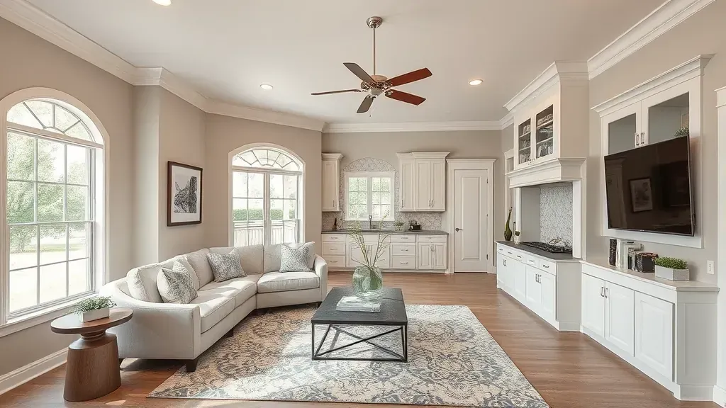 Completed home remodeling project in Spring TX showcasing modern design elements and elegant finishes.