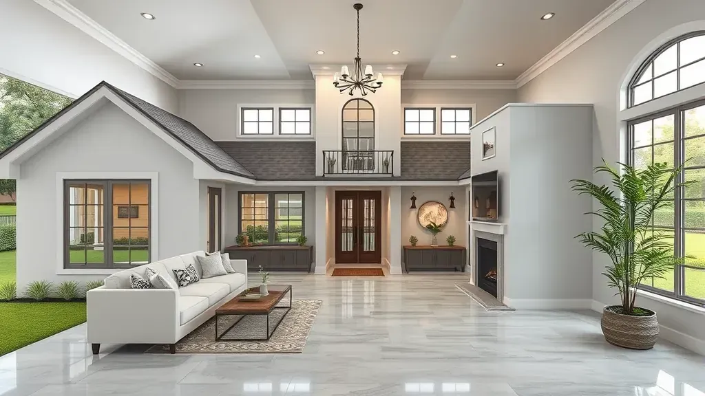 Home Remodeling in Clear Lake, TX showcasing stylish kitchen and living area transformations.