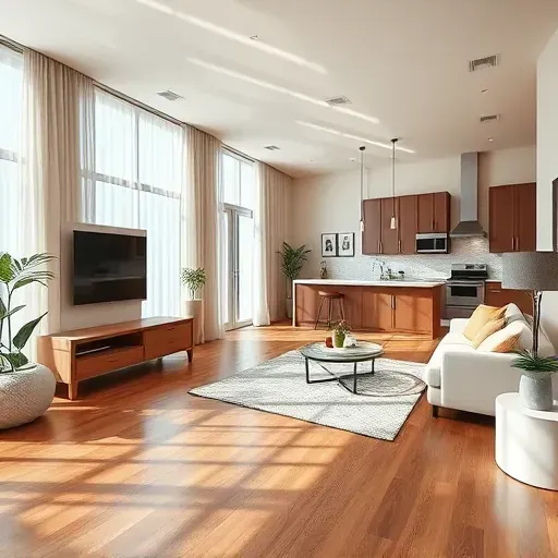 Modern living space in Katy, TX featuring open floor plan, natural light, stylish kitchen, and inviting decor.