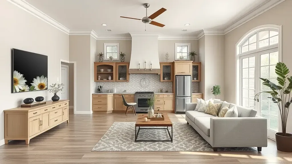 Home Remodeling in Klein, TX showcasing a modern kitchen renovation with sleek finishes and bright lighting.