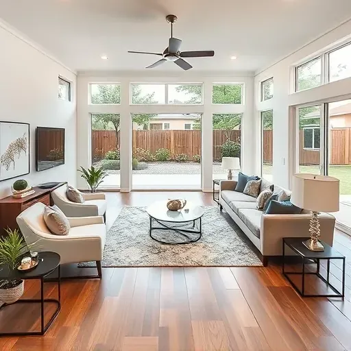 Home remodeling project in Spring TX showcasing modern design, fresh paint, new fixtures, and vibrant outdoor landscaping.