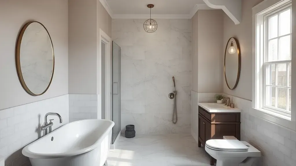 Bathroom plumbing upgrades in a modern bathroom setting in Spring, TX showcasing new fixtures and designs.