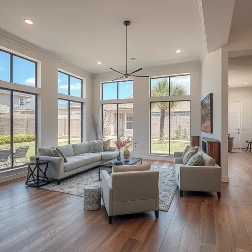 Home remodeling in Spring TX showcasing a beautifully renovated living space with modern decor and bright colors.