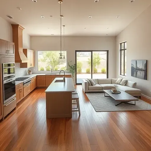 Complete home remodeling in Woodbranch TX featuring a modern kitchen and open living area with luxurious design elements.