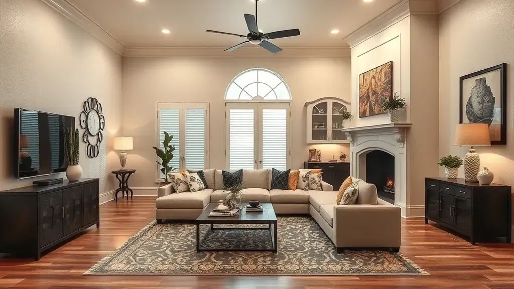Home Remodeling in Missouri City, TX showcasing modern kitchen and living room designs.