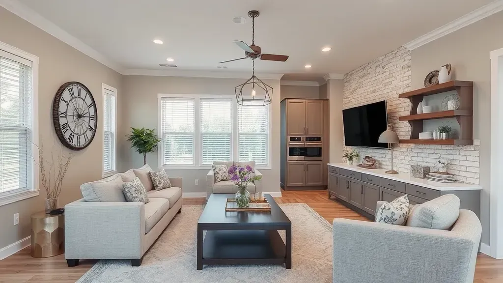 Home remodeling referral display in Spring TX featuring tools and materials on a clean, bright background