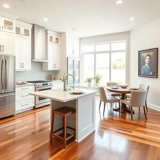 Modern kitchen remodel in West Houston with high-end appliances, quartz island, and elegant decor showcasing quality craftsmanship.