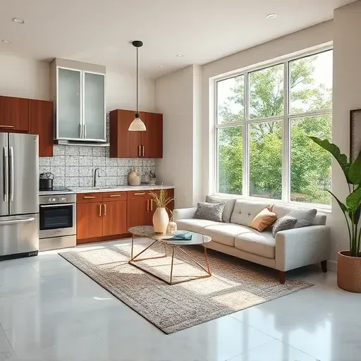 Home remodeling in Bellaire TX with a modern kitchen, cozy living area, elegant details, and natural light.