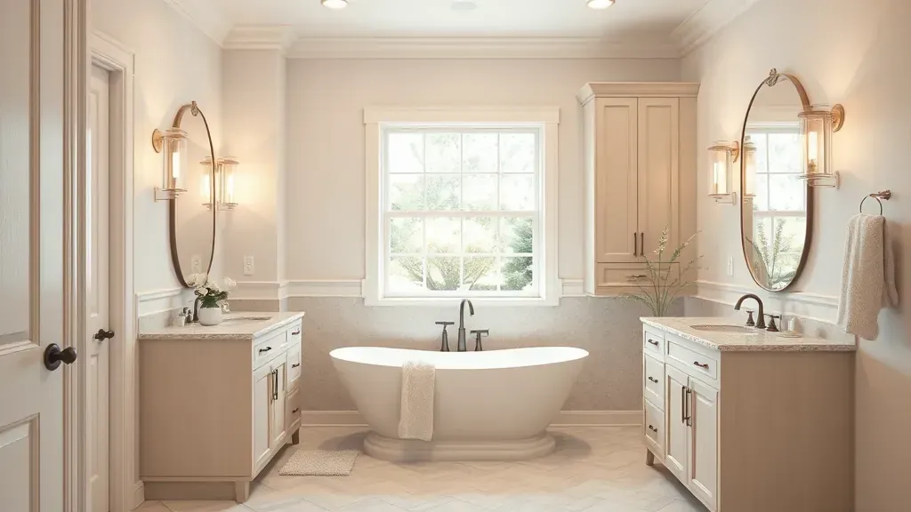 Bathroom cabinet installation project in Spring TX showcasing modern design and efficient storage solutions