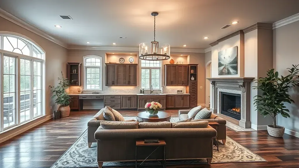 Home Remodeling in Cypress, TX showcasing modern kitchen and living spaces.