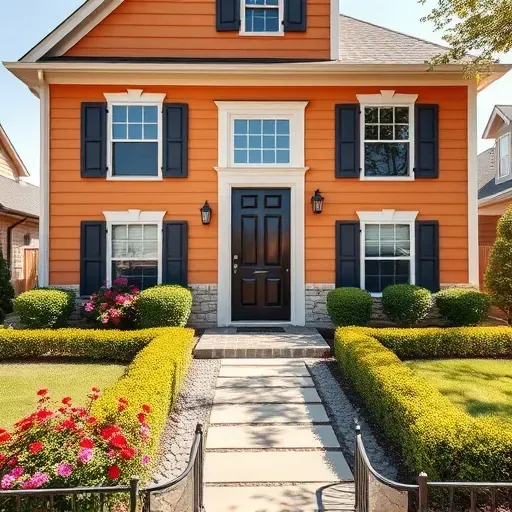 Completed home remodeling project in Spring TX with fresh siding window shutters and vibrant landscaping.