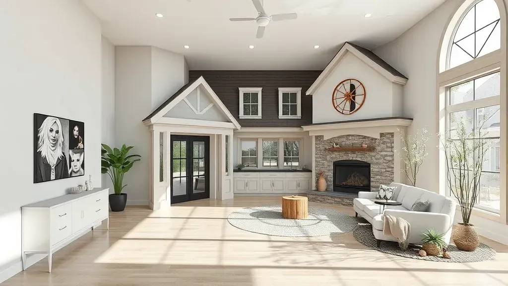 Home Remodeling in Spring, TX with modern design elements and vibrant outdoor landscaping.