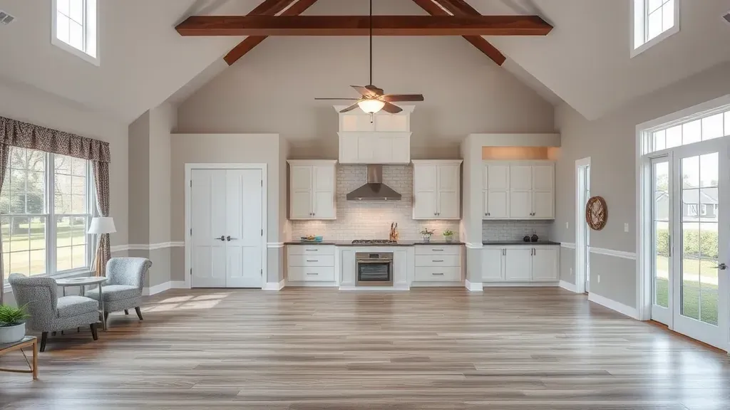 Home Remodeling in Montgomery, TX showcasing modern kitchen and living space design.
