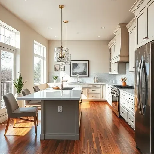Renovated kitchen in Porter TX with modern cabinetry, stainless steel appliances, and natural light enhancing the decor