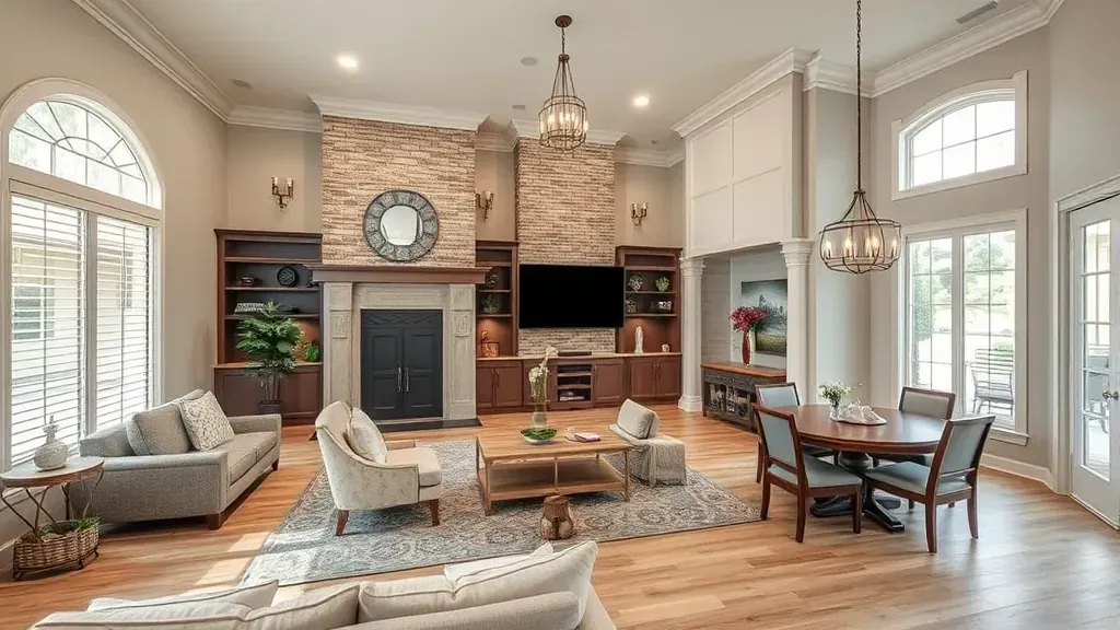 Home Remodeling in Tomball Parkway Area, TX showcasing modern kitchen and living room designs.