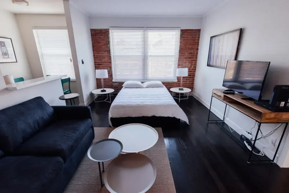 Bright bedroom with natural light