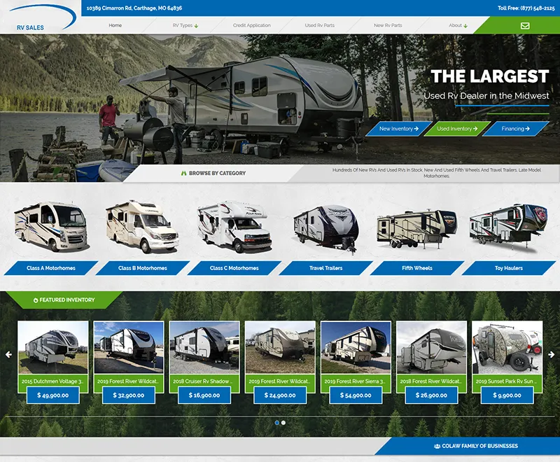 RV Website Rental Payments