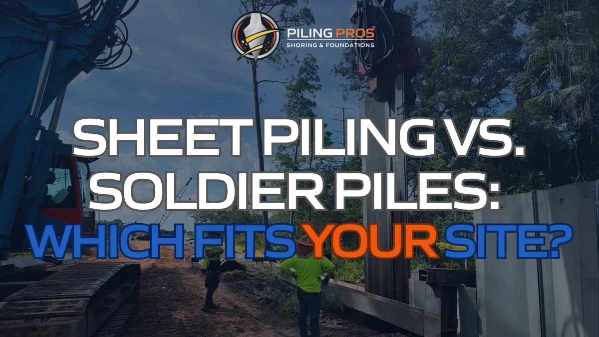 Sheet Piling vs. Soldier Piles: Which Fits Your Site?