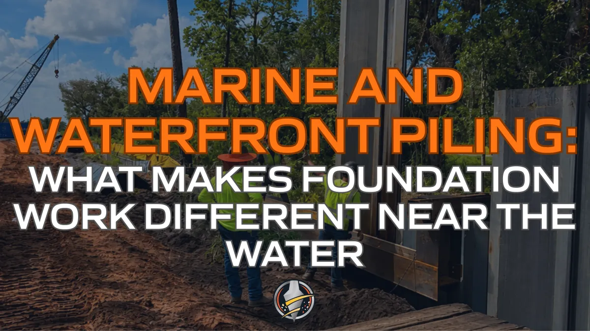 Marine and Waterfront Piling: What Makes Foundation Work Different Near the Water