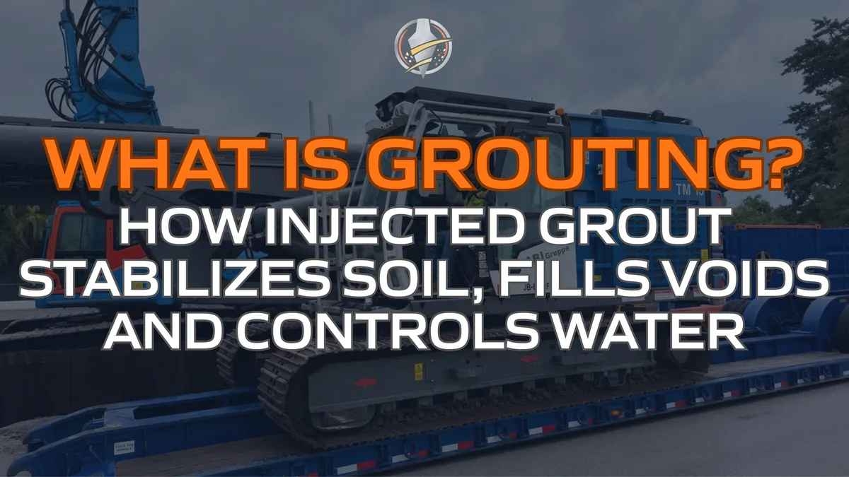 What Is Grouting? How Injected Grout Stabilizes Soil, Fills Voids and Controls Water