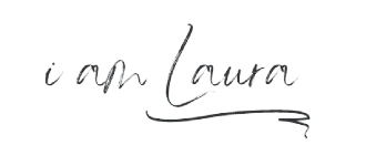i am Laura logo in black