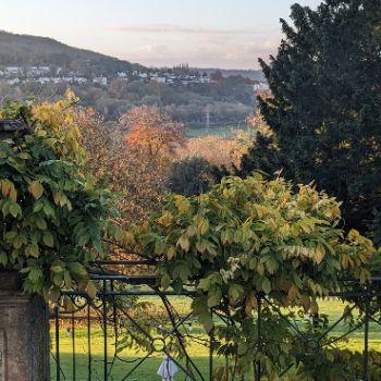 View over hills from the Bailbrook House Hotel for chronic illness business and marketing mastermind day