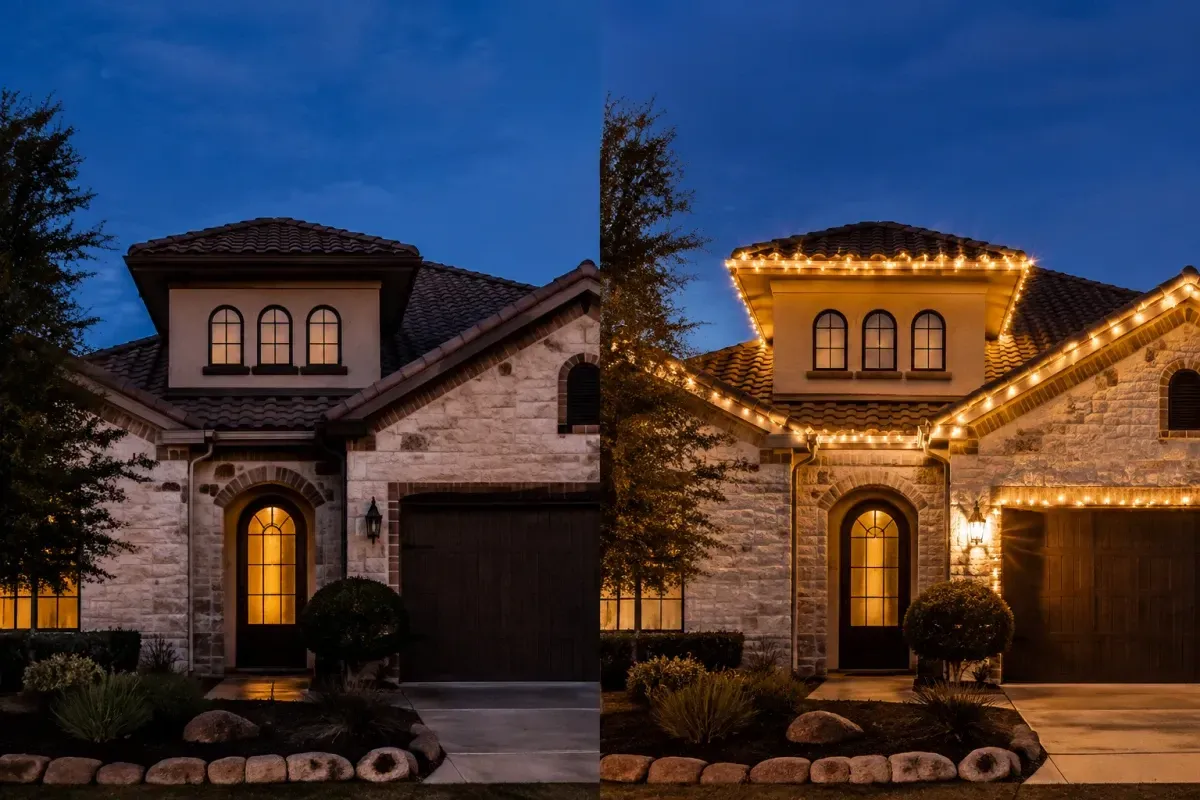 Christmas Light Installation in San Antonio