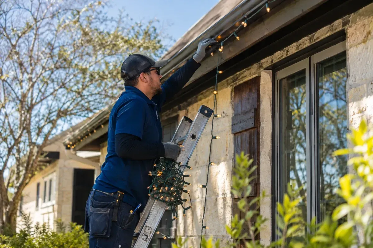 Alamo Heights Christmas Light Installation