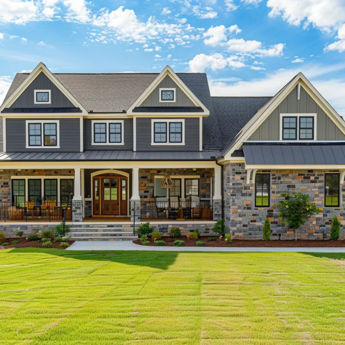 Custom home built near Badin Lake, North Carolina showcasing lakefront residential construction and outdoor living space by a custom home builder