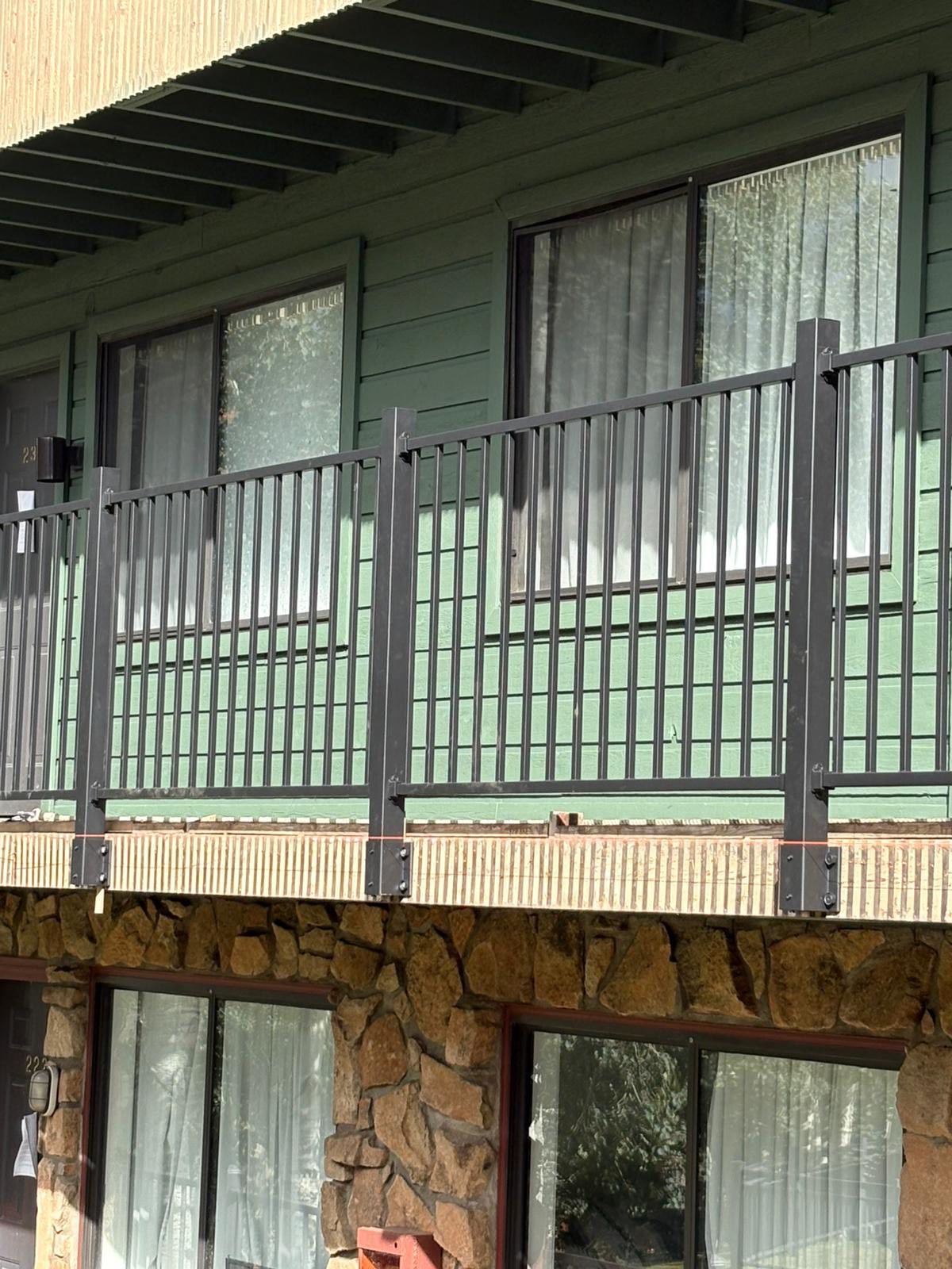 a tall building with scaffolding on top of it