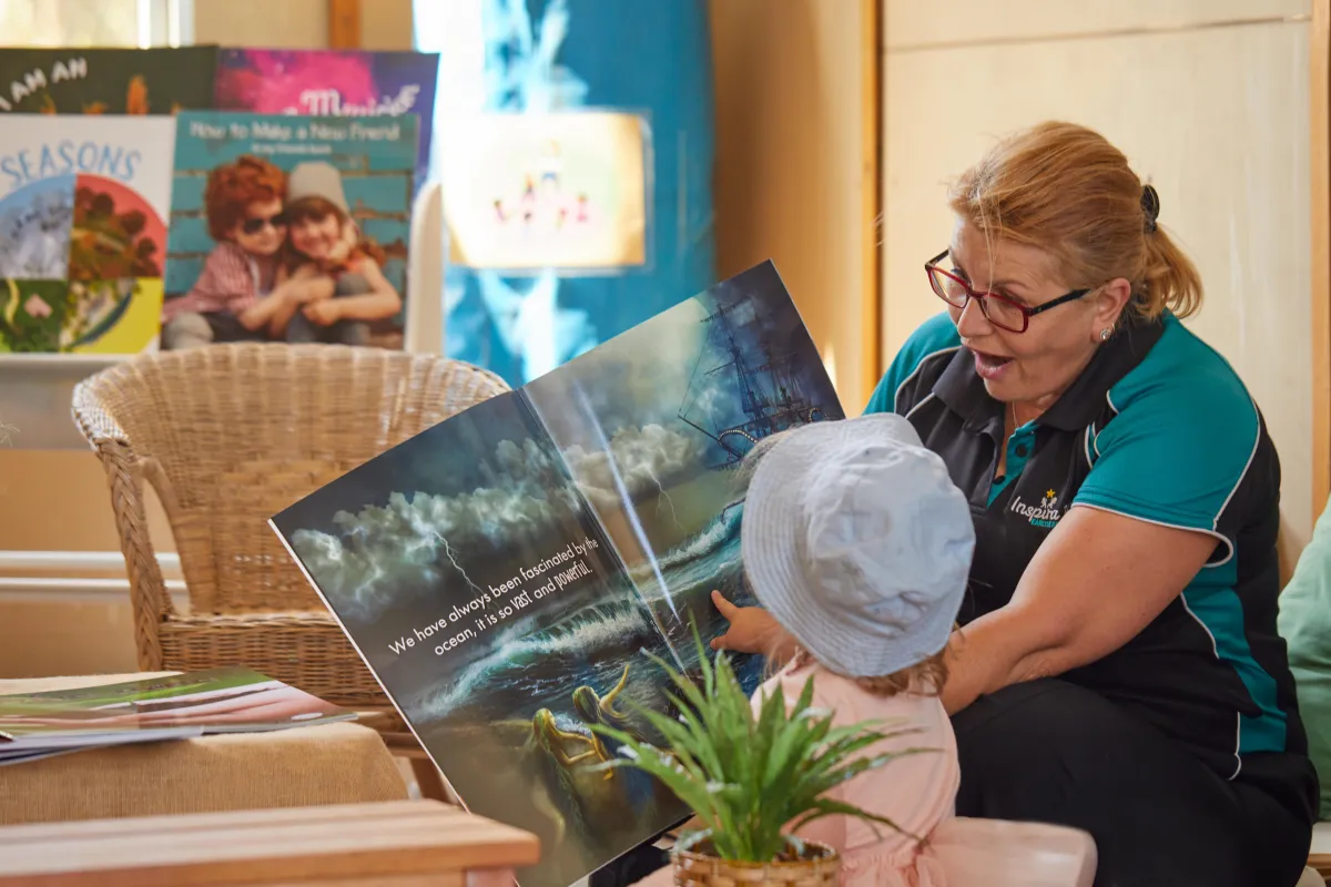 children being taken care of by caregivers