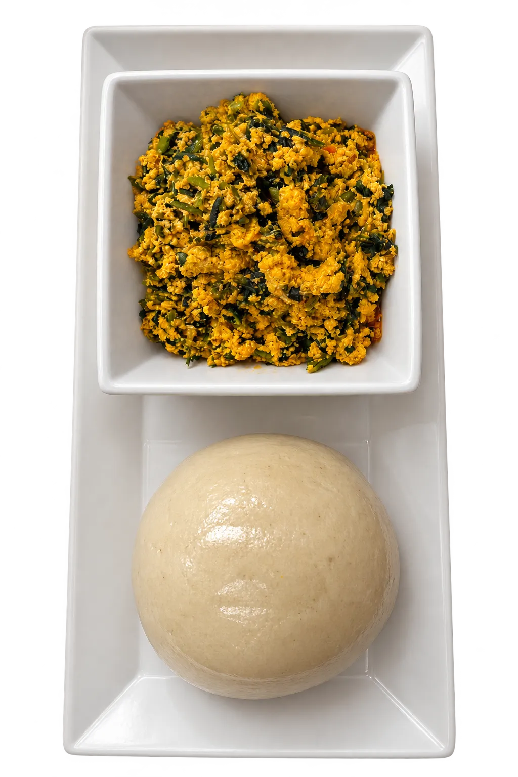 Top-down view of Tibs in a circular plate
