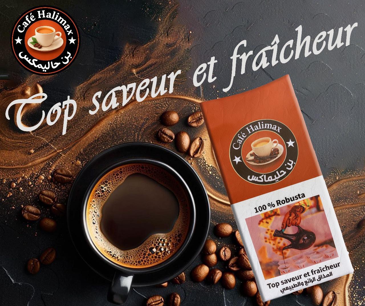 Tasse de Café Halimax avec grains de café