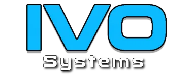 IVO Systems logo, representing a CRM and website hosting platform powered by Meere Marketing, offering features like CRM management, receptionist services, and automation tools.