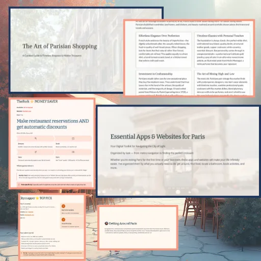 Paris Shopping and App Guides