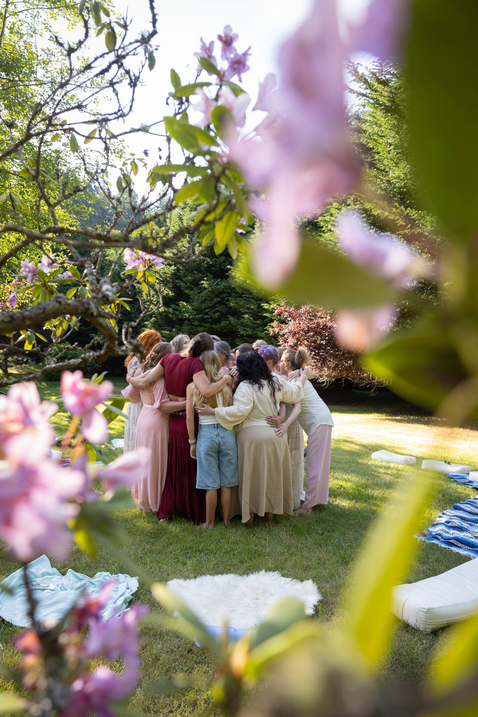 Women's healing circle focused on inner child work, connection, and emotional wellness.