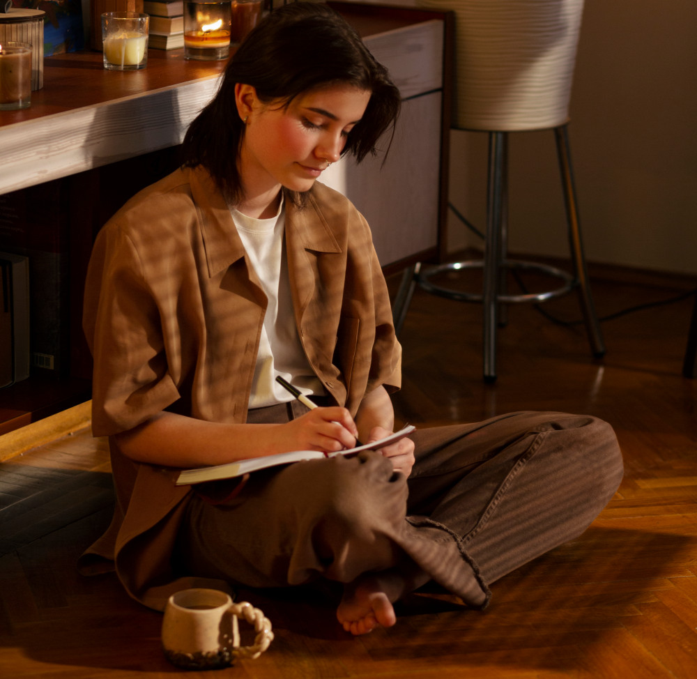 Student journaling insights after an Akashic Records meditation and intuitive practice.